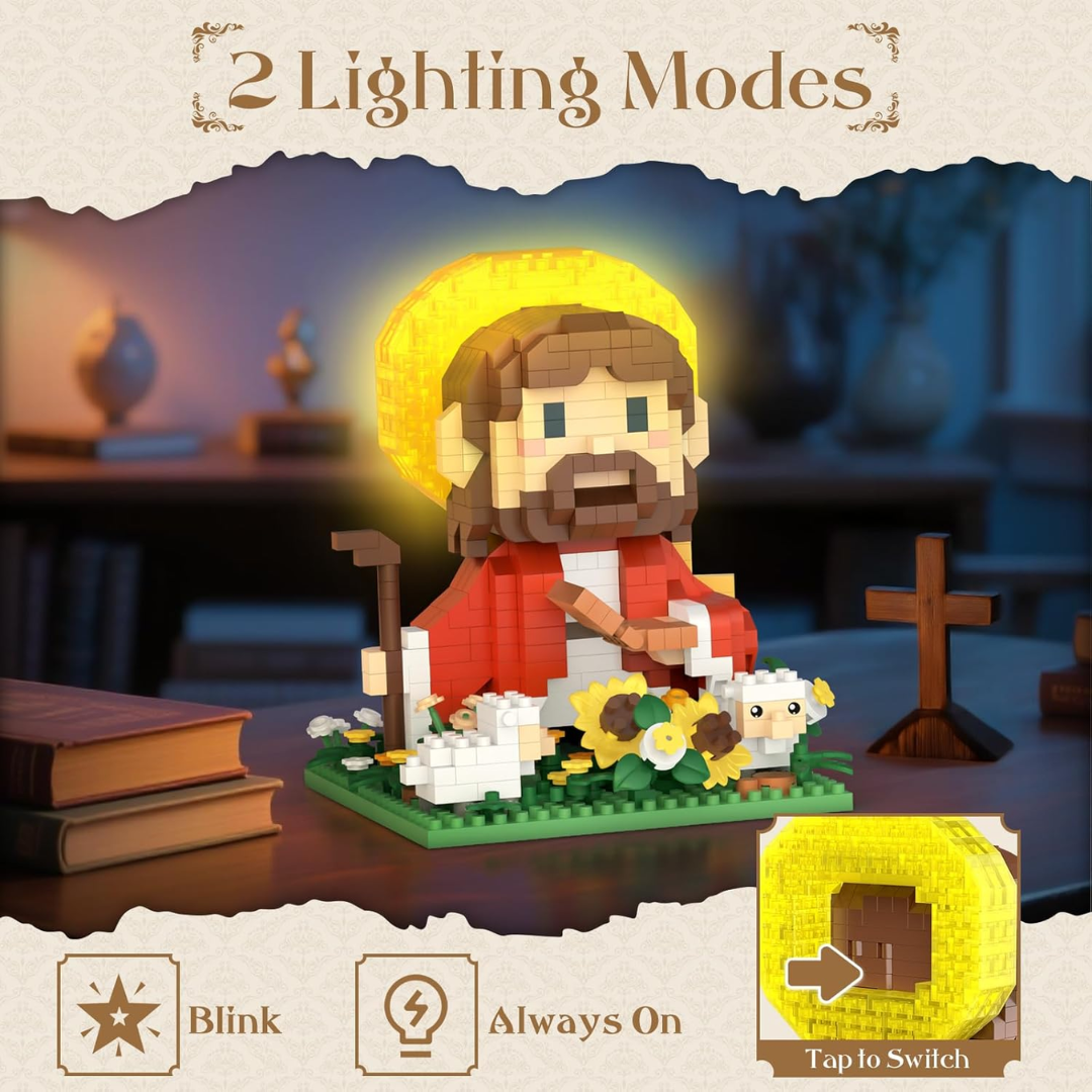 Lego Jesus with light